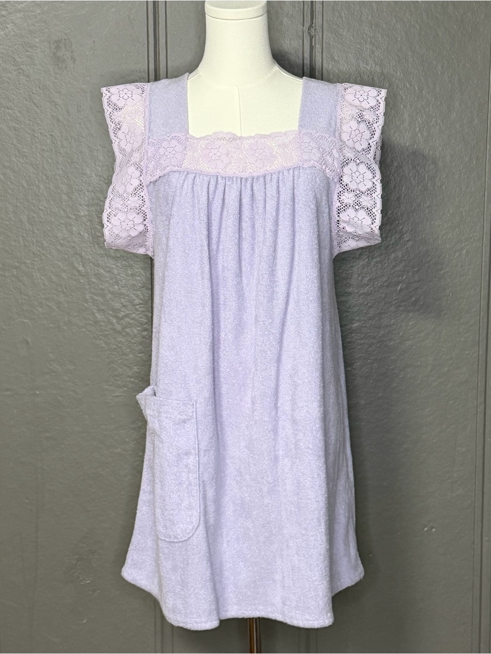 Vintage Texsheen Purple Terry Cloth House Dress Nightgown